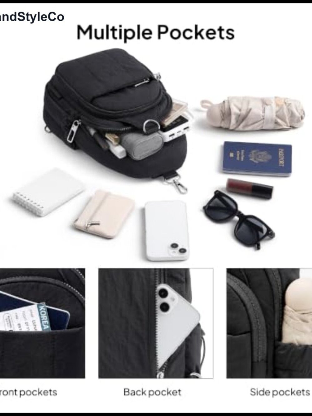 Anti-Theft Crossbody Sling Bag RFID Blocking Water-Resistant Puffer Purse - Picture 3 of 6